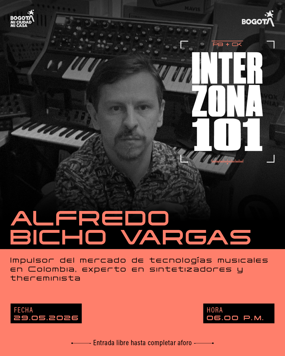 Dani Boom y Alfredo “Bicho” Vargas, invitados a la primera versión de  Interzona 101. Crédito Archivo Idartes   